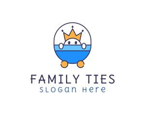 Crown Cute Boy logo design