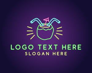 Neon Coconut Drink  logo