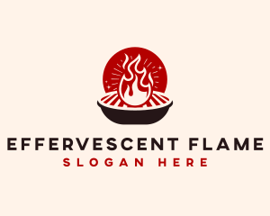 Flame Grill BBQ logo design