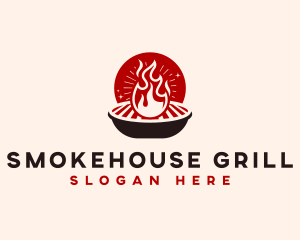 Flame Grill BBQ logo design