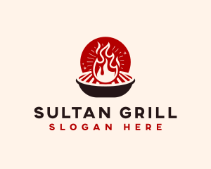 Flame Grill BBQ logo design