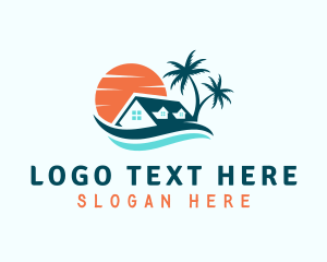 Beach Home Sunset logo