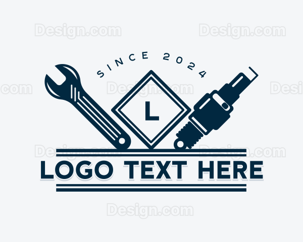 Wrench Spark Plug Logo