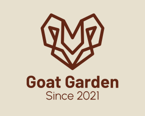 Minimalist Goat Head  logo design