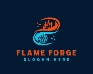 Fire Ice Thermal Ventilation logo design