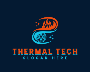 Fire Ice Thermal Ventilation logo design