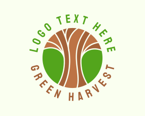 Green Nature Tree  logo design