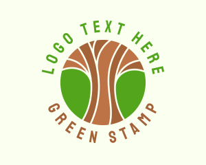 Green Nature Tree  logo design