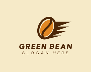 Fast Coffee Bean  logo design