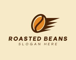 Fast Coffee Bean  logo design