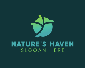 Natural Eco Leaf logo design