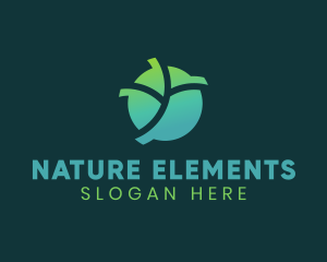 Natural Eco Leaf logo design