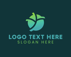 Vegetarian - Natural Eco Leaf logo design
