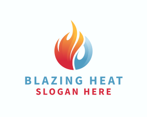 Fire Ice Temperature  logo design