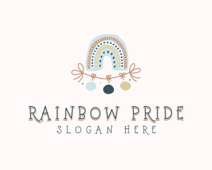 Rainbow Boho Daycare logo design