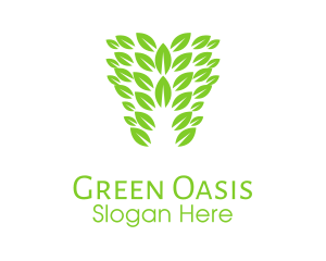 Green Leaf Tooth logo design