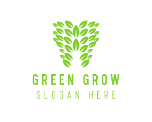 Green Leaf Tooth logo design