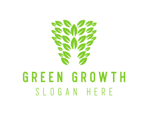 Green Leaf Tooth logo design