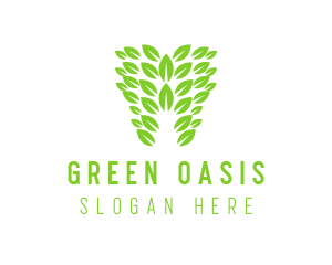 Green Leaf Tooth logo design