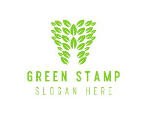 Green Leaf Tooth logo design