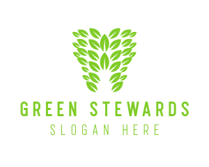 Green Leaf Tooth logo design