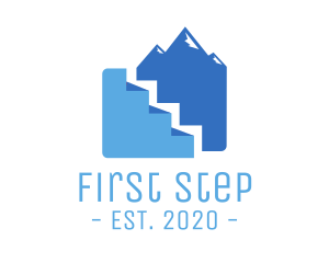 Mountain Peak Stairs logo design