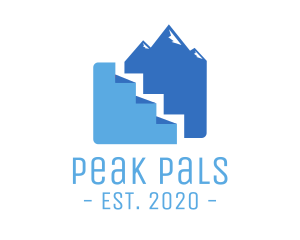 Mountain Peak Stairs logo design