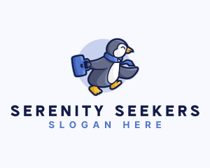 Penguin Worker Career logo design