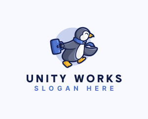 Penguin Worker Career logo design