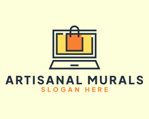 Online Market Bag logo design