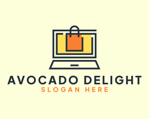 Online Market Bag logo design