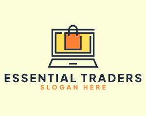 Online Market Bag logo design