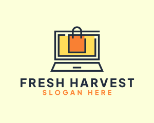 Online Market Bag logo design