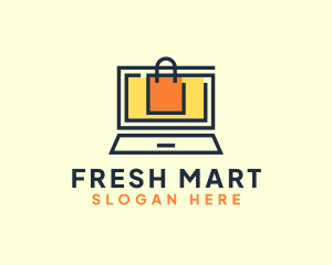 Online Market Bag logo design