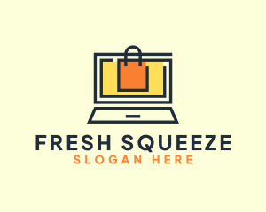 Online Market Bag logo design