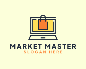 Online Market Bag logo design