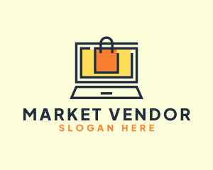 Online Market Bag logo design