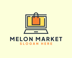 Online Market Bag logo design