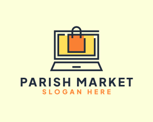 Online Market Bag logo design