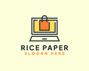 Online Market Bag logo design