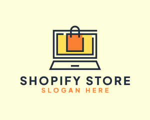 Online Market Bag logo design