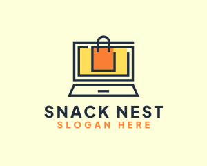 Online Market Bag logo design