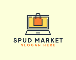 Online Market Bag logo design