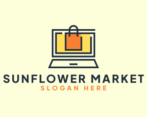 Online Market Bag logo design