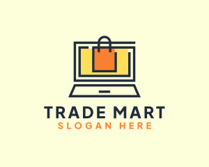 Online Market Bag logo design