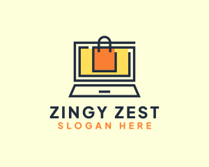 Online Market Bag logo design