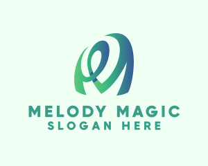 Elegant Organic Letter M  logo