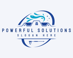 Pressure Wash Roofing logo design