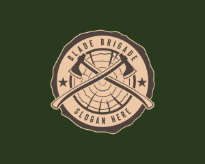 Lumberjack Axe Woodcutting logo