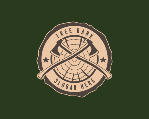 Lumberjack Axe Woodcutting logo